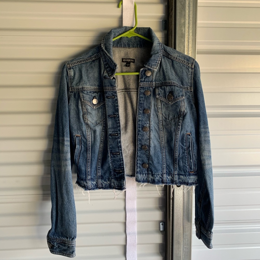 Cropped denim jacket XS